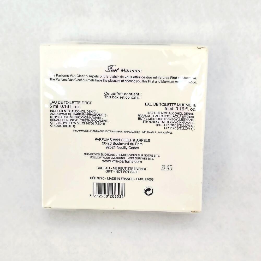 Van Cleef & Arpels First & Murmure Eau De Toilette Box Set Sample Mini 0.16 oz - Picture 3 of 4